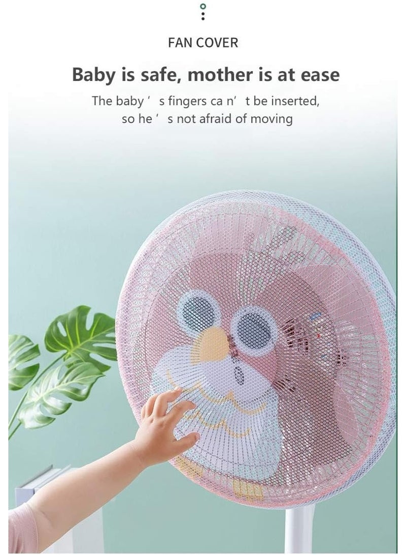 غطاء مروحة شبكي للأطفال مع مشبك أمان – شبكة أمان قابلة للتعديل للمراوح الكهربائية والطاولة والمراوح الأرضية، تصميم كرتوني جذاب، مقاوم للغبار، قابل للغسل، يحمي أصابع الأطفال ويضمن السلامة والراحة للمنزل (قطعة واحدة) - Image 4